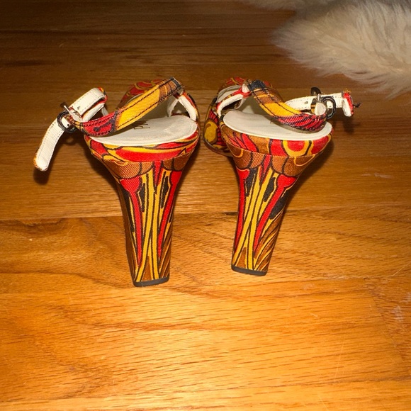 Prada satin printed block heel pumps - Picture 10 of 10